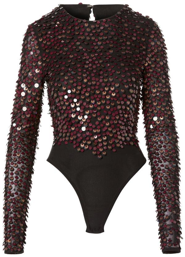 sergio hudson Paillette Bodysuit