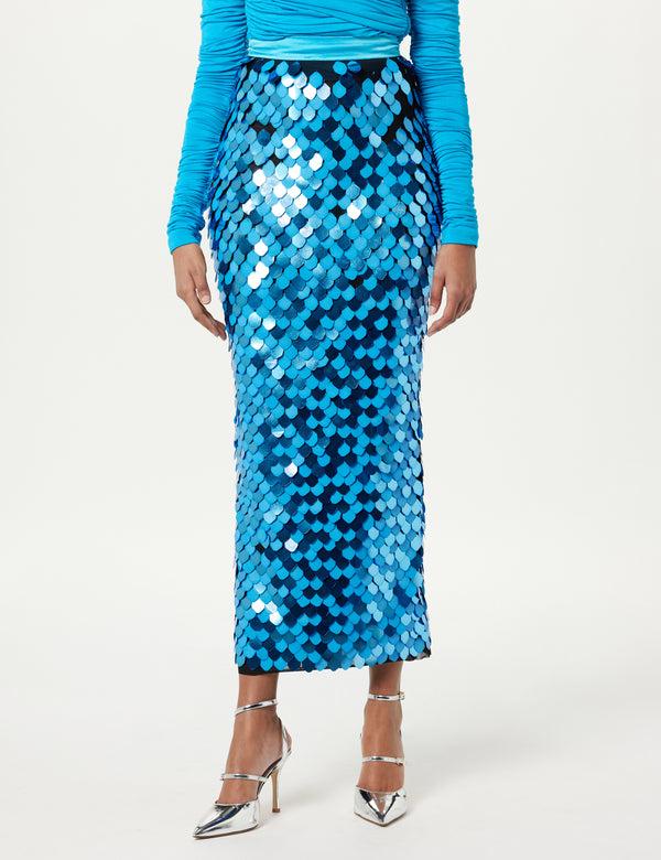 Sergio Hudson Paillette Maxi Skirt
