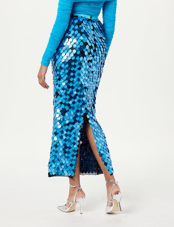 Sergio Hudson Paillette Maxi Skirt