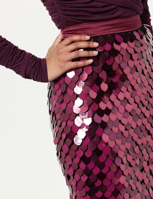 Sergio Hudson Paillette Maxi Skirt