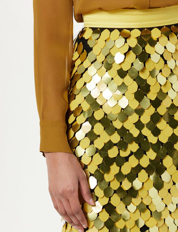 Sergio Hudson Paillette Midi Skirt