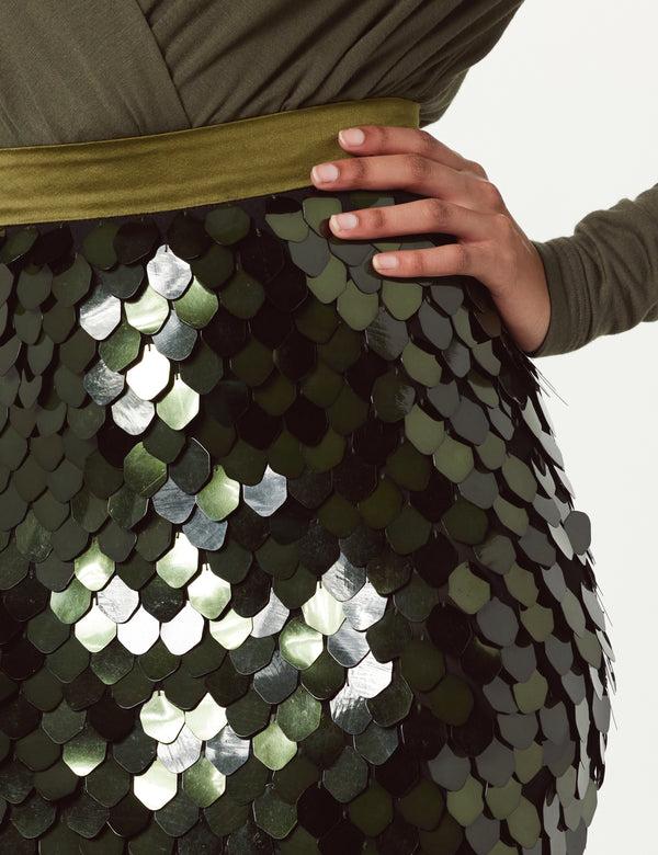 Sergio Hudson Paillette Midi Skirt