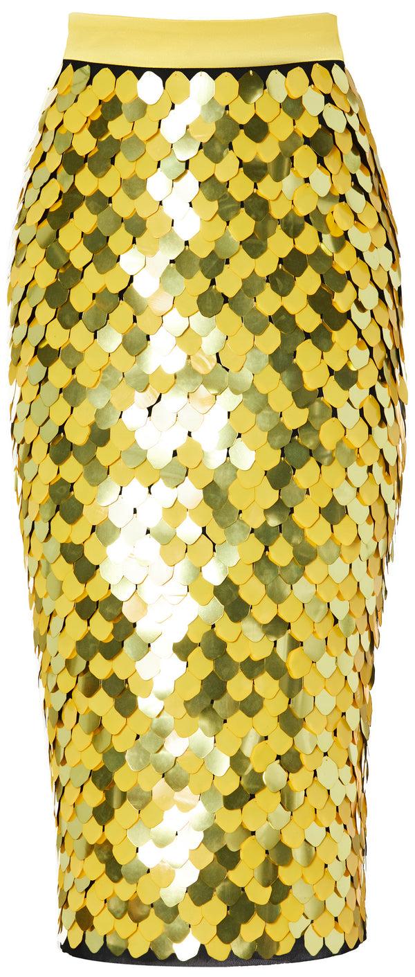 sergio hudson Paillette Midi Skirt