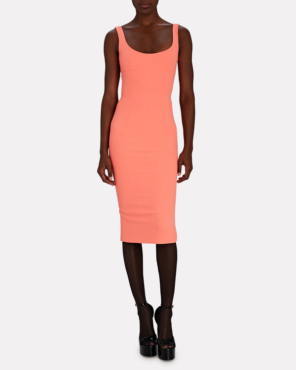 Sergio Hudson Paneled Tank Midi Dress