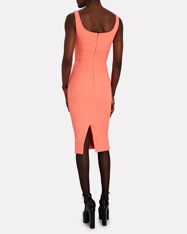 Sergio Hudson Paneled Tank Midi Dress