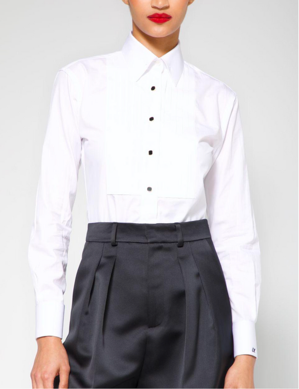 sergio hudson PLEATED BIB TUXEDO SHIRT