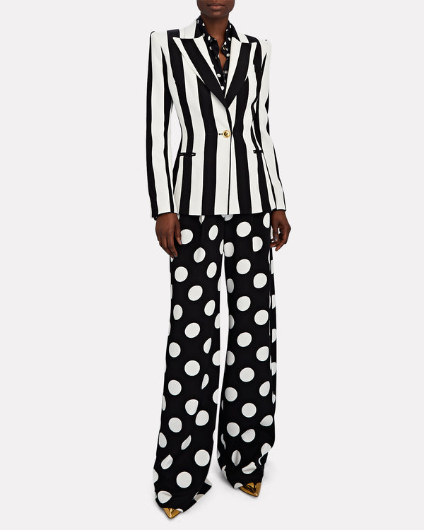 Sergio Hudson Pleated Wide-Leg Trouser