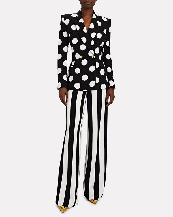 Sergio Hudson Polka Dot Double Breasted Blazer