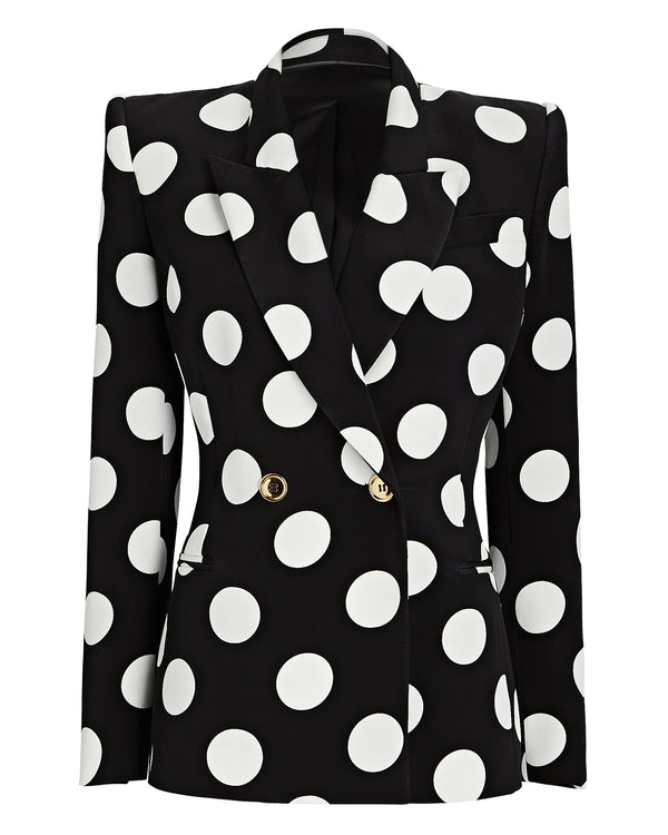 sergio hudson Polka Dot Double Breasted Blazer
