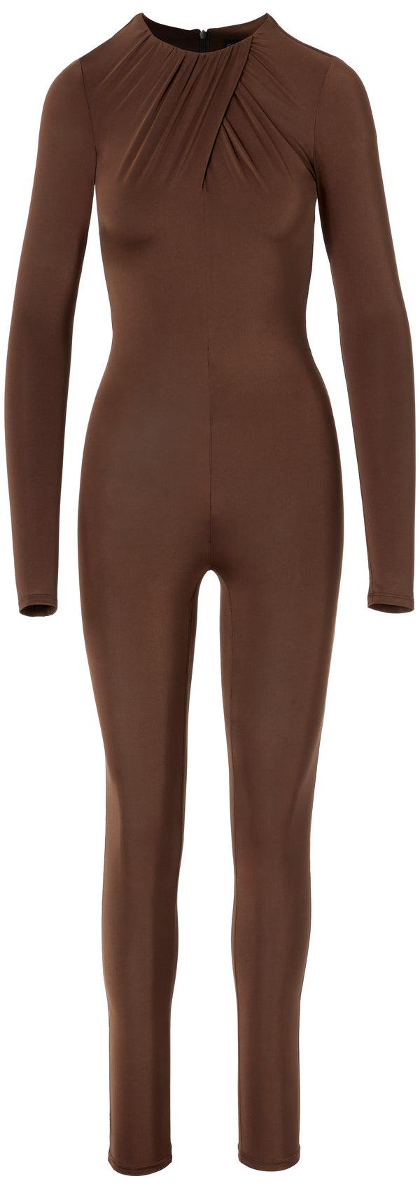 sergio hudson Ruched Neck Catsuit