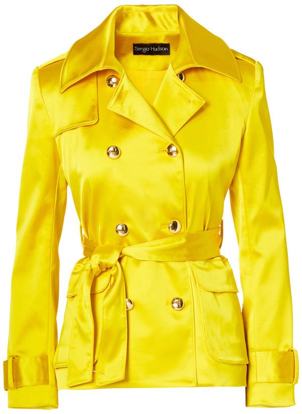 Sergio Hudson Satin Double Breasted Jacket