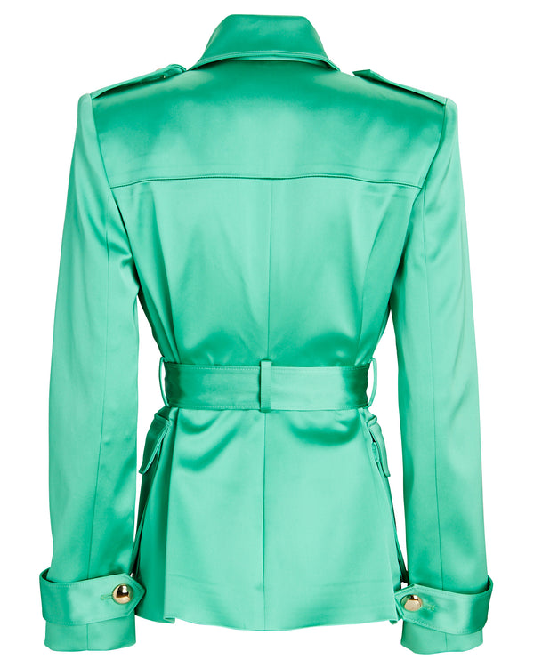 Sergio Hudson Satin Double Breasted Jacket