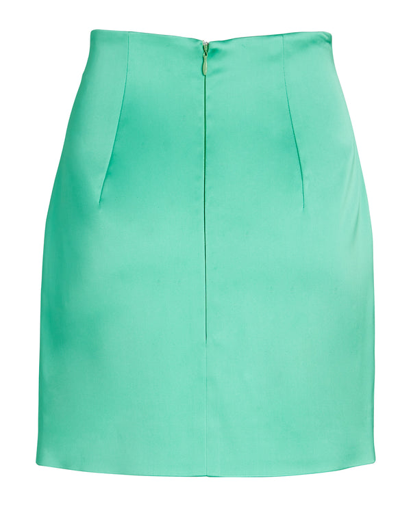 Sergio Hudson Satin Mini Skirt