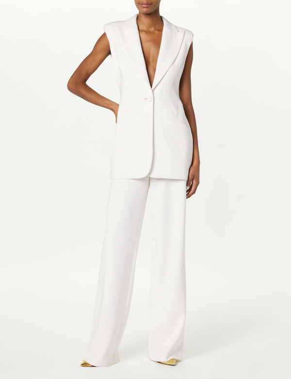 Sergio Hudson Sculpted Sleeveless Jacket