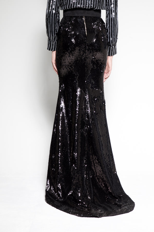Sergio Hudson Sequin Evening Skirt