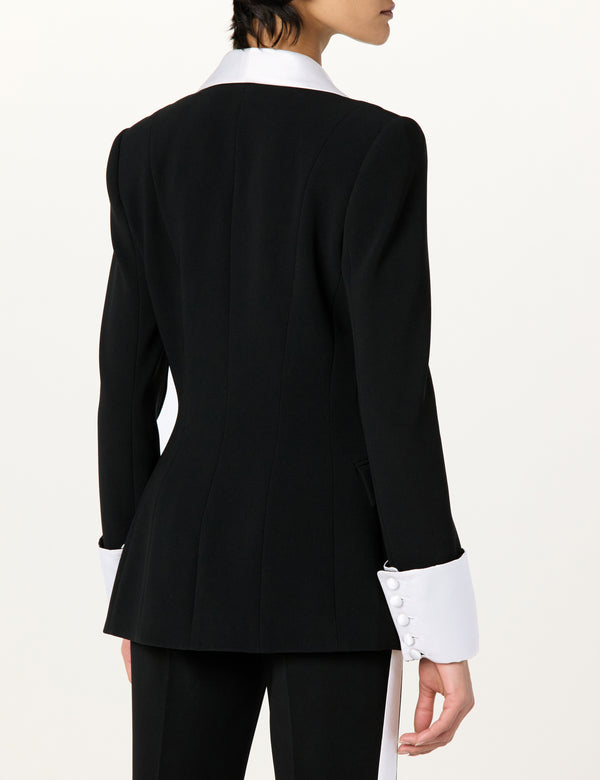 Sergio Hudson Shawl Combo Tuxedo Blazer