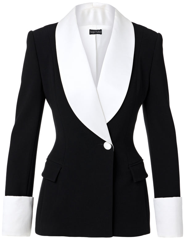 sergio hudson Shawl Combo Tuxedo Blazer