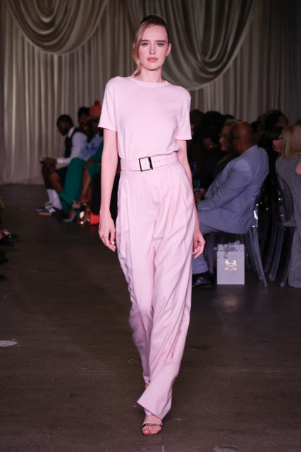 Sergio Hudson Short Sleeve Crewneck Sweater