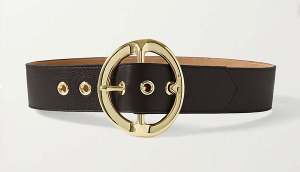 sergio hudson Signature Leather Belt - Black