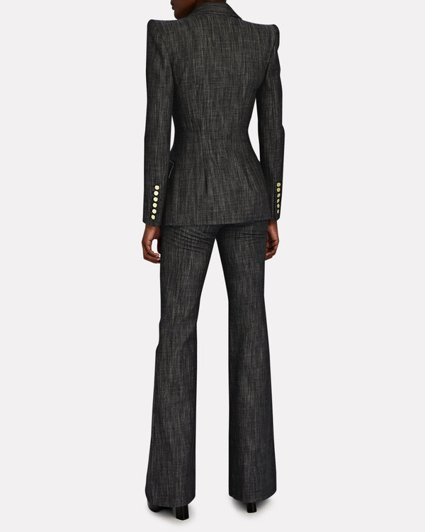 Sergio Hudson Single Breasted Denim Jacket