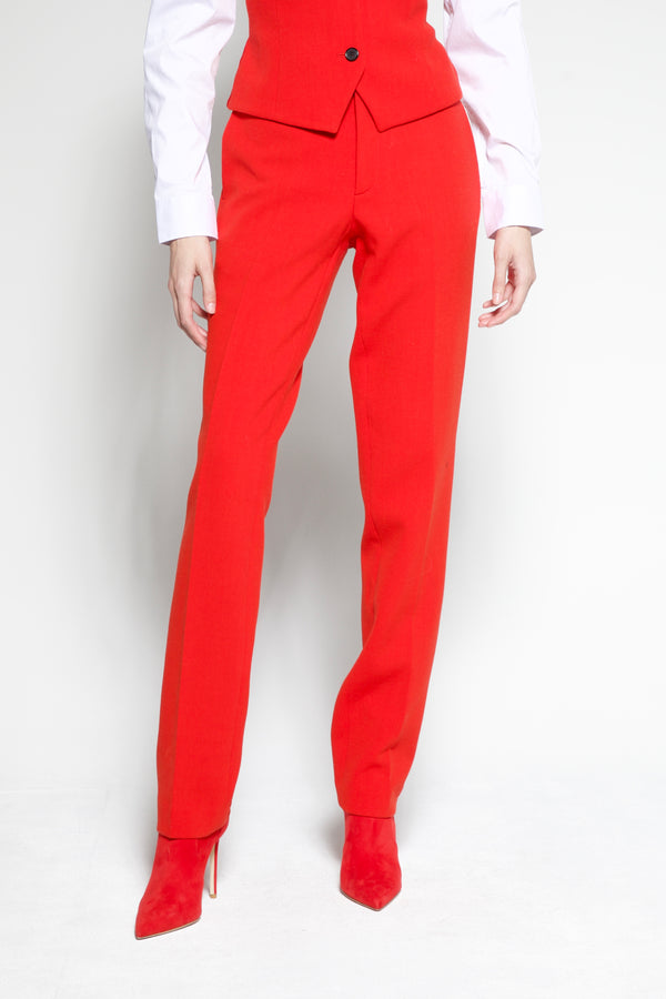 sergio hudson Slim-Leg Wool Crepe Trouser
