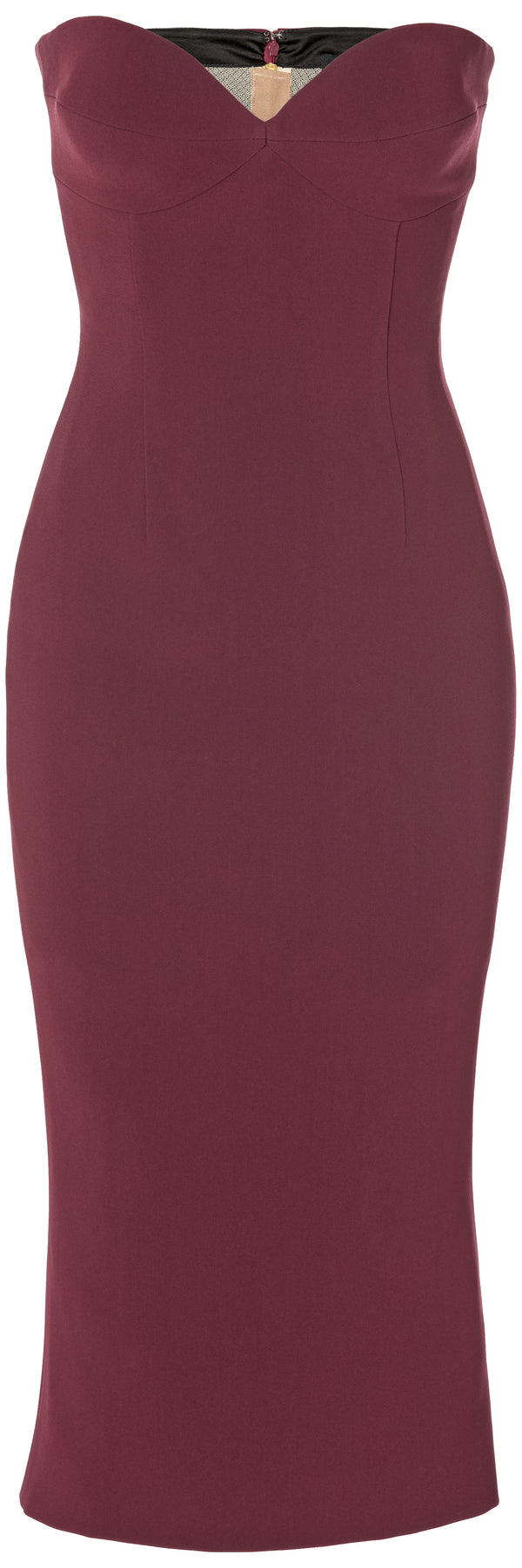 sergio hudson Strapless Midi Dress