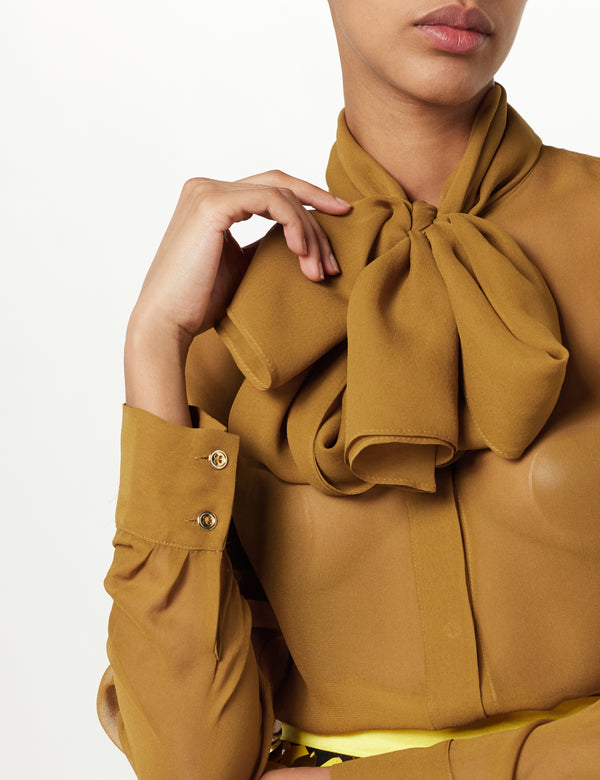 Sergio Hudson Tie Neck Blouse