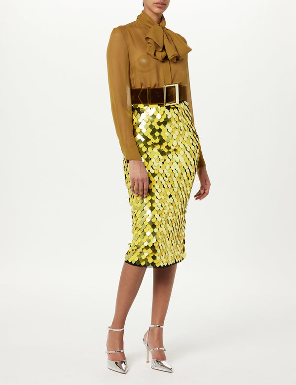 Sergio Hudson Tie Neck Blouse