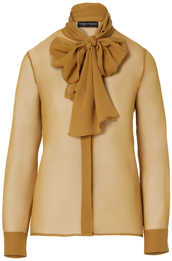 sergio hudson Tie Neck Blouse