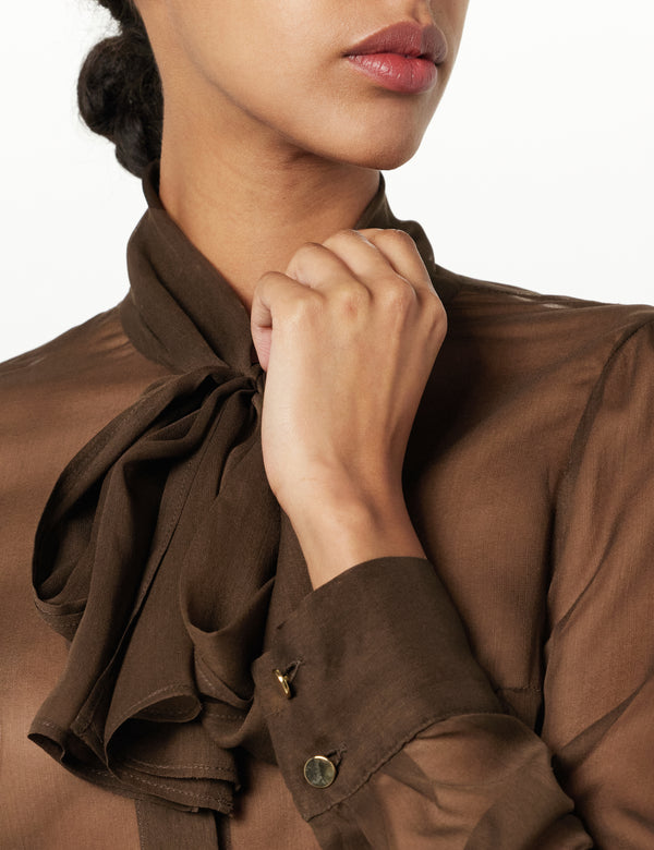 Sergio Hudson Tie Neck Blouse