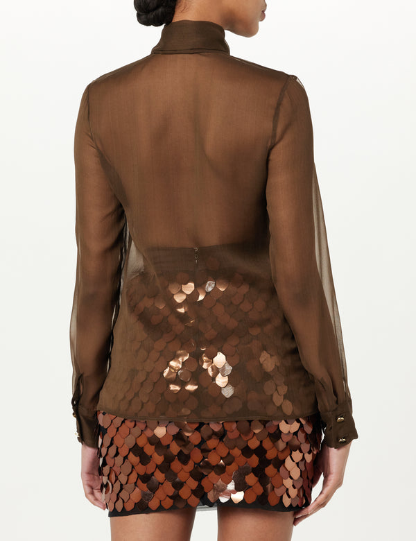 Sergio Hudson Tie Neck Blouse