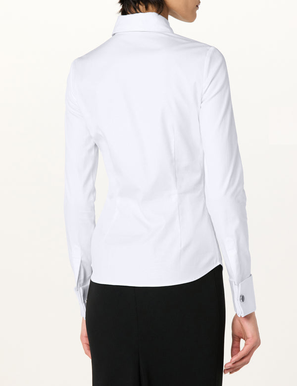 Sergio Hudson Tuxedo Shirt Pleated