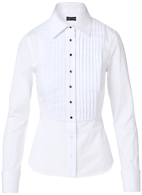sergio hudson Tuxedo Shirt Pleated