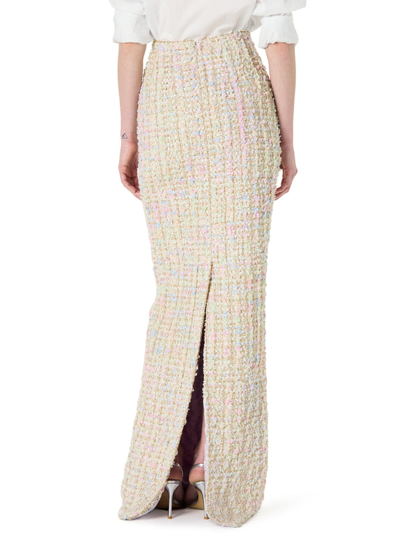 Sergio Hudson Tweed Maxi Skirt