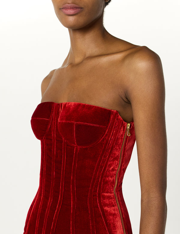 Sergio Hudson Velvet Corset