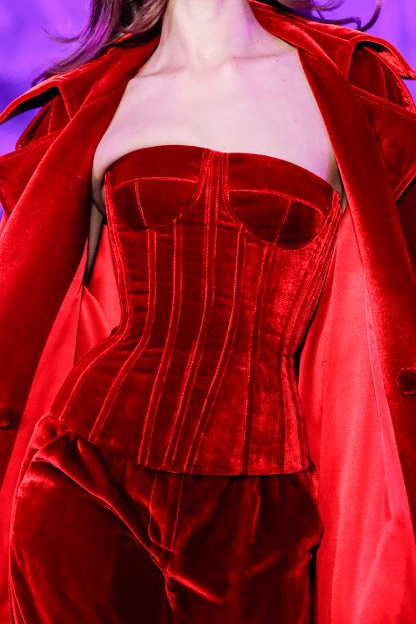 Sergio Hudson Velvet Corset