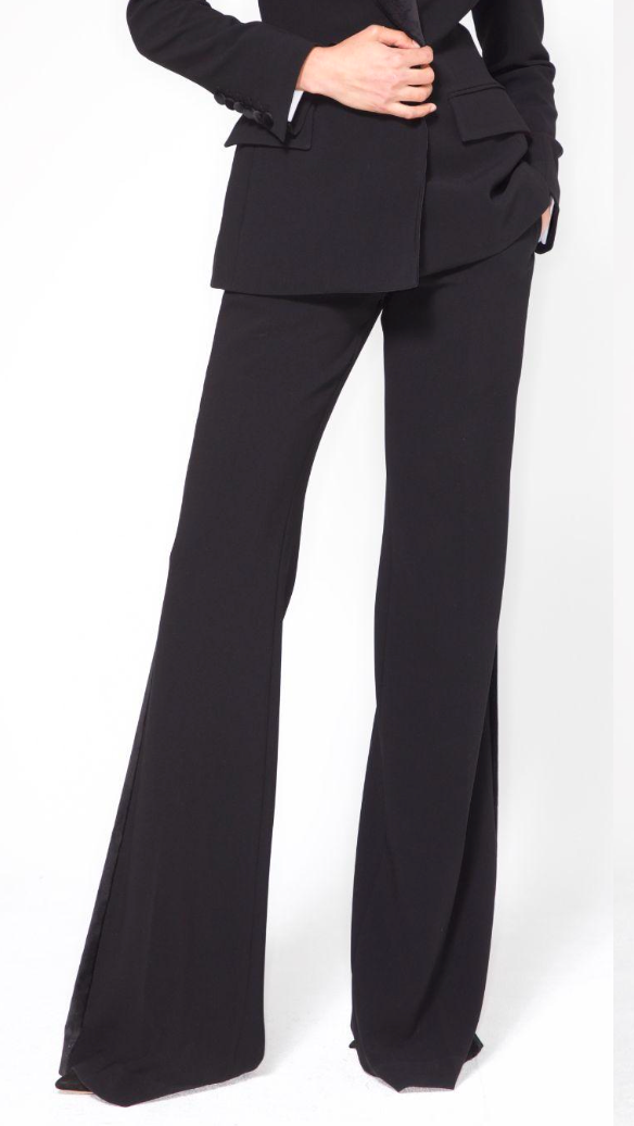 sergio hudson VELVET STRIPE TUXEDO TROUSERS