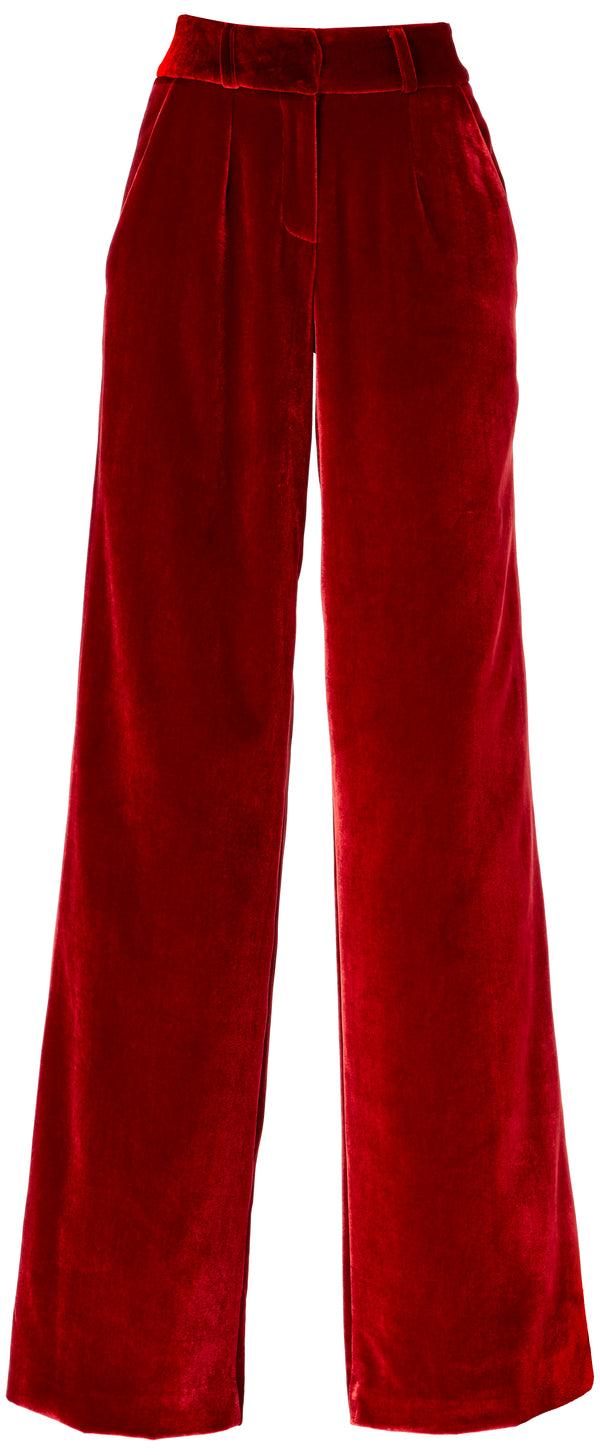 sergio hudson Velvet Wide Leg Trouser