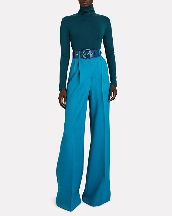 Sergio Hudson WIDE LEG PLEATED TROUSER