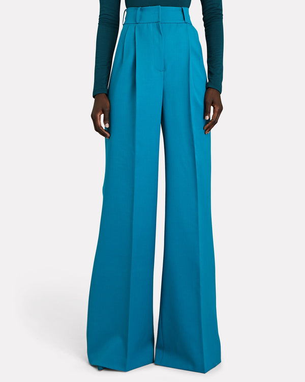 Sergio Hudson WIDE LEG PLEATED TROUSER