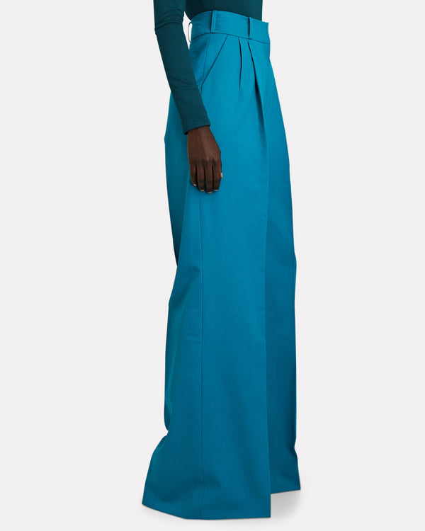 Sergio Hudson WIDE LEG PLEATED TROUSER