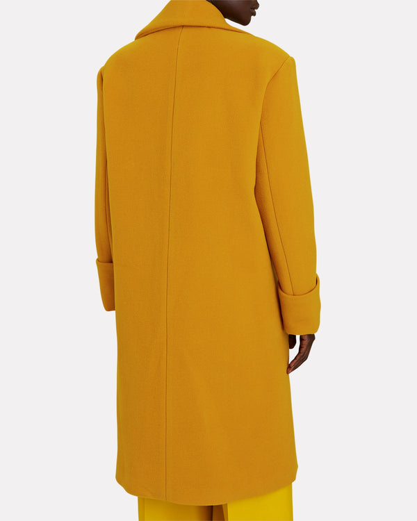 Sergio Hudson WOOL-CASHMERE LONG SWING COAT