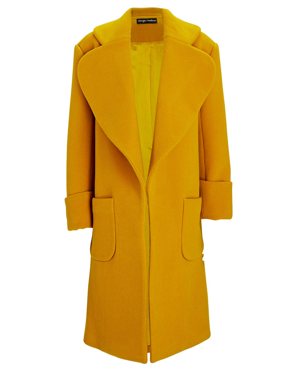 sergio hudson WOOL-CASHMERE LONG SWING COAT