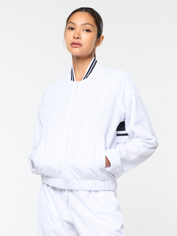 Sergio Tacchini Adria Mesh Track Jacket- Brilliant White