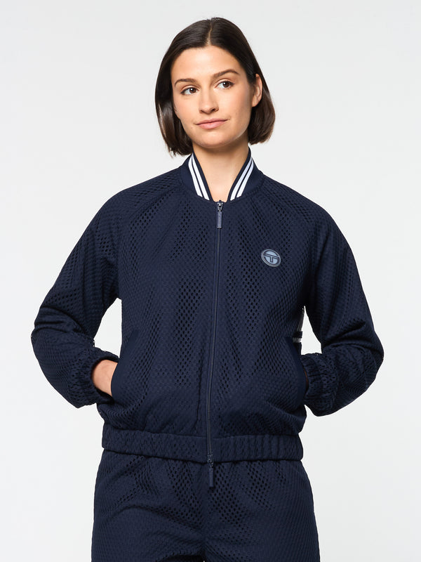 Sergio Tacchini Adria Mesh Track Jacket- Maritime Blue