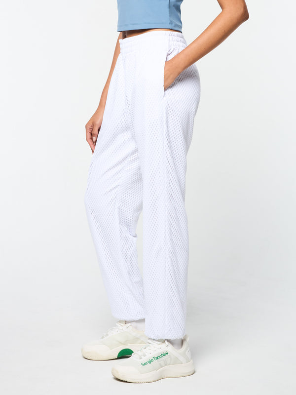 Sergio Tacchini Adria Mesh Track Pant- Brilliant White