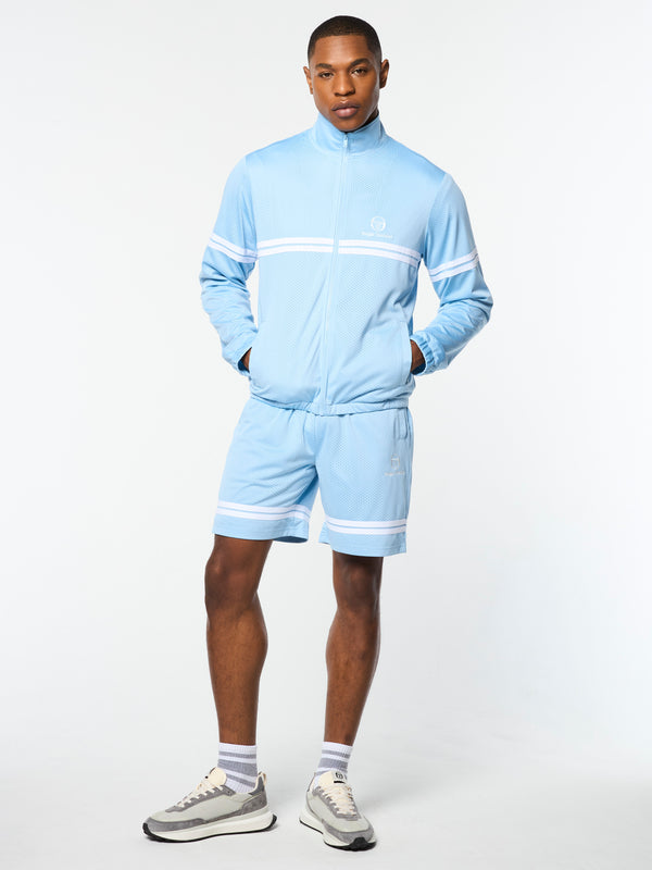 Sergio Tacchini Arturo Mesh Track Jacket- Dutch Canal/ White