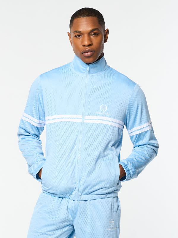 Sergio Tacchini Arturo Mesh Track Jacket- Dutch Canal/ White