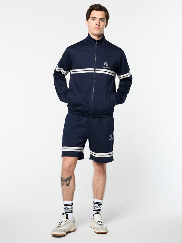 Sergio Tacchini Arturo Mesh Track Jacket- Maritime Blue/ Quiet Gray