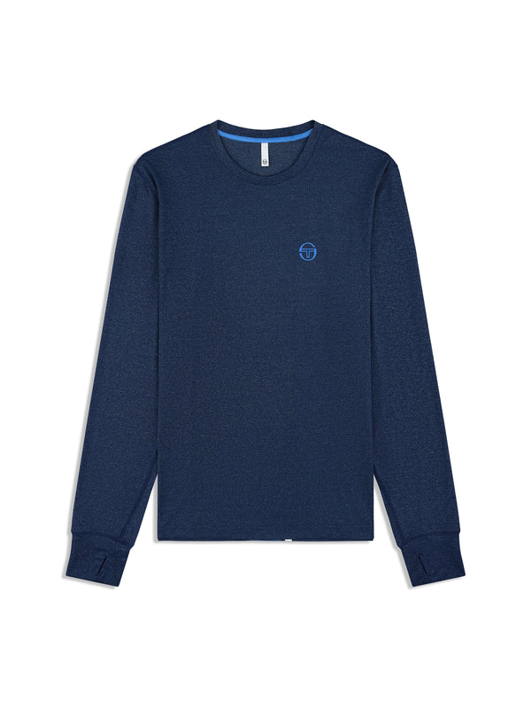 sergio tacchini Attivo Damarindo Long Sleeve Tee- Maritime Blue